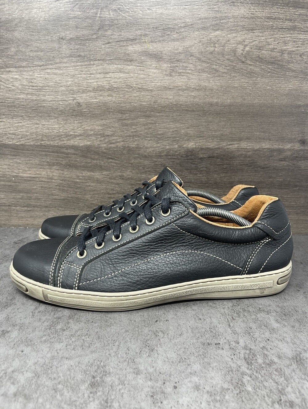 Guido Moccasines Black Leather Size 11 Mens Casual Low Top Sneakers Argentina